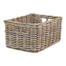 Rectangular Grey & Buff Rattan