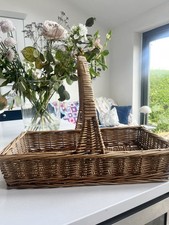 Large Wicker Flat Base Trug