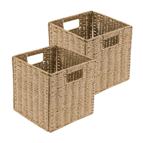 2pcs faux wicker baskets - 2pcs,
