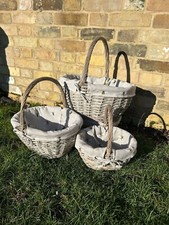 Grey-wash Wicker Shopper