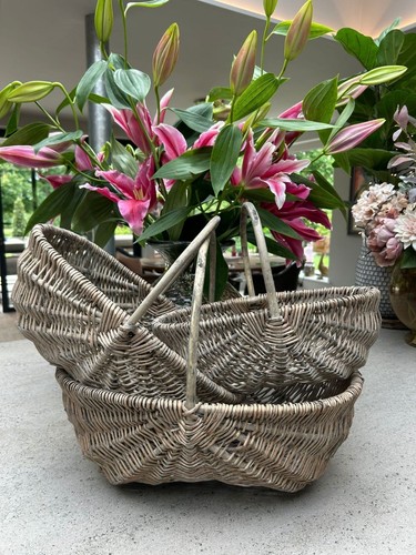 Grey wash trug - trug, shopper
