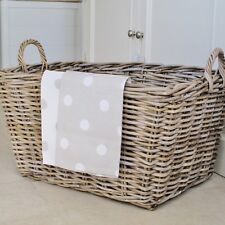 Rectangular Wicker Basket Log