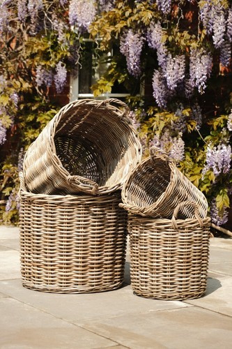 Round kubu wicker rattan - rattan, log