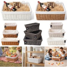 WICKER WILLOW STORAGE BASKETS